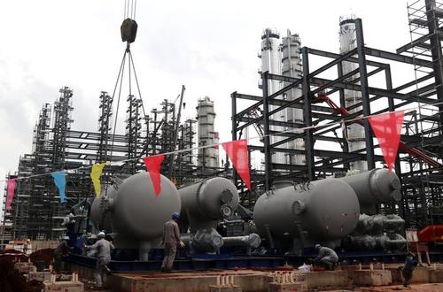 四建承建中科煉化擠壓造粒機組一次試車成功