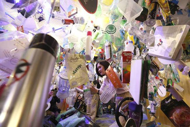 泰國舉辦塑料垃圾展覽活動 提高人們節約意識(組圖)