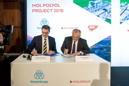 MOL完成聚醚多元醇項目決策 與蒂森克虜伯簽訂EPC合同